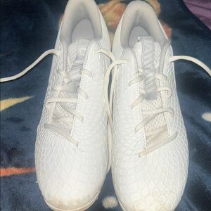 Under Armour White Softball Cleats with Black Logo